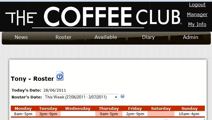 Coffee Club Theme
